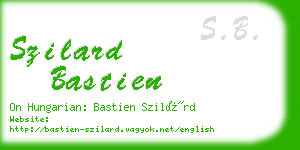 szilard bastien business card